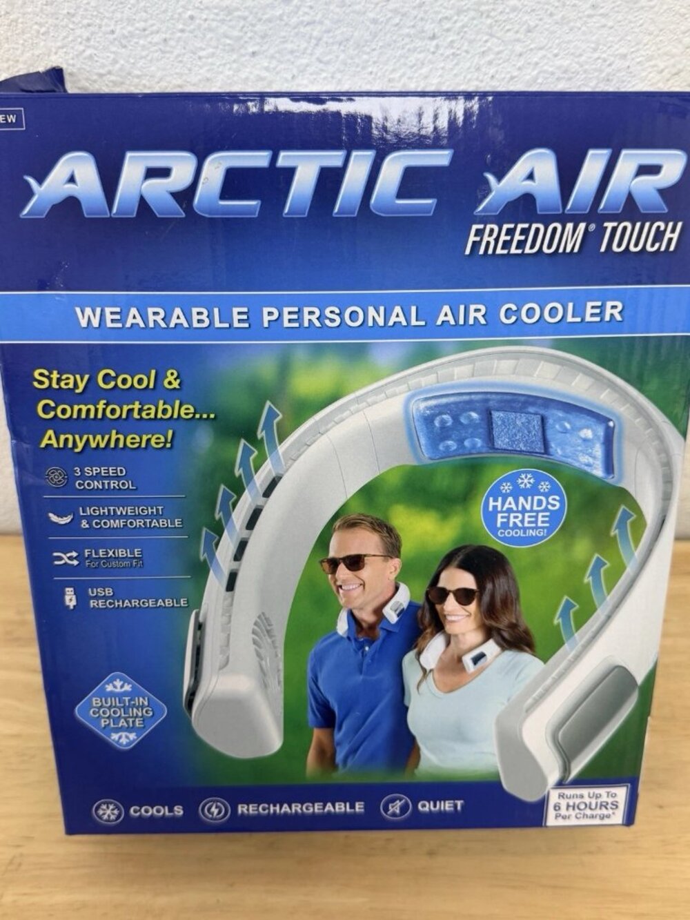 NEW Artic Air Freedom Touch Wearable Personal Air Cooler Neck Fan Rechargeable